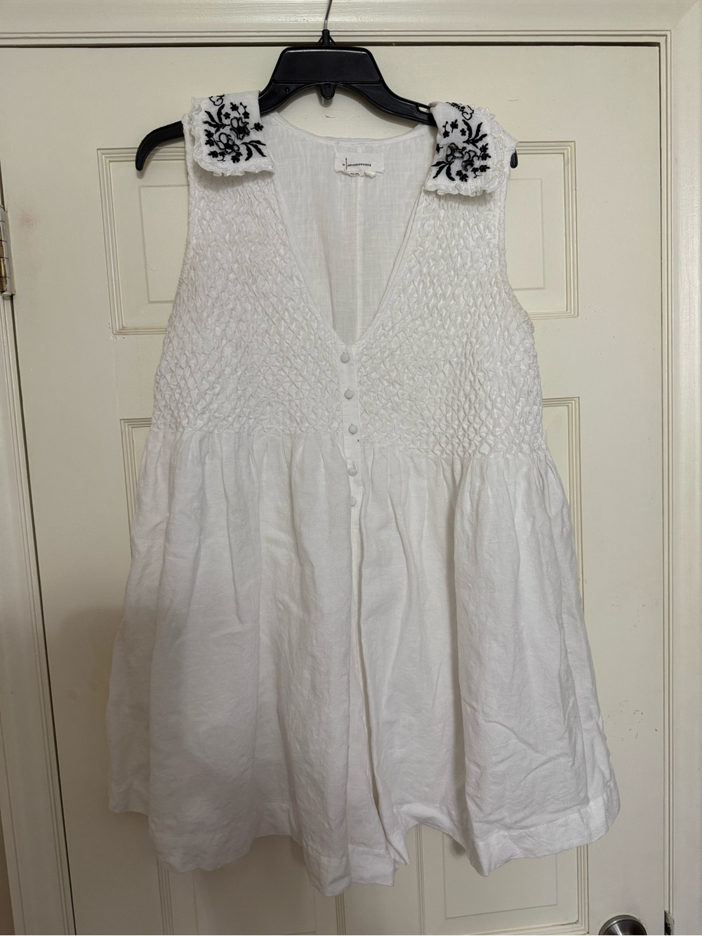 Anthropologie White Shorts Romper - L